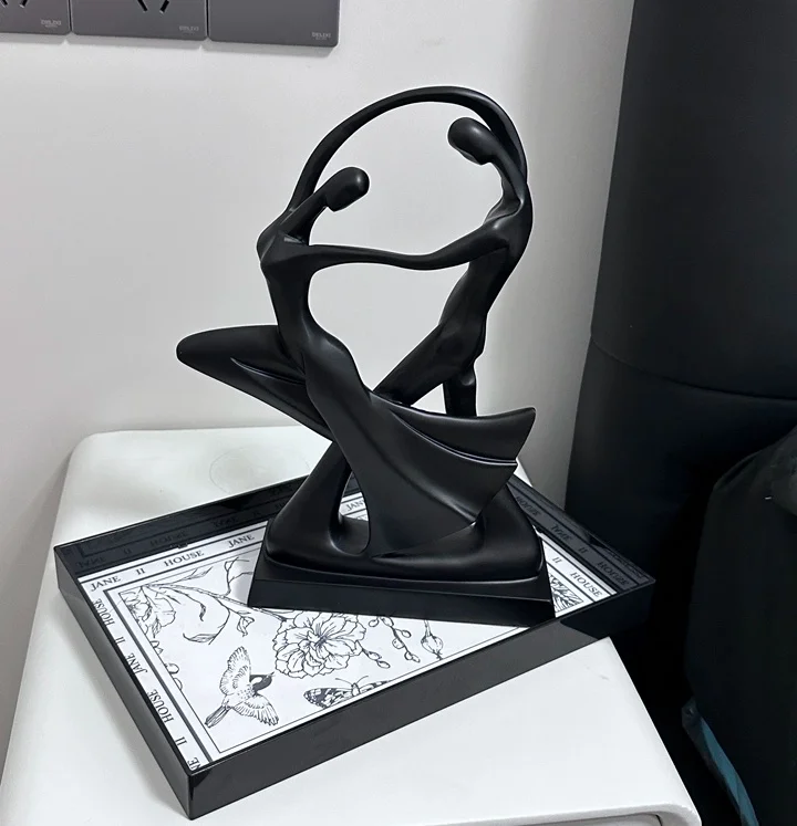 31cm Abstract Artist Marriage Wedding man women Dancer Figurine Resin Statue Living Room Home Desktop Decor Ornament Adult Gift