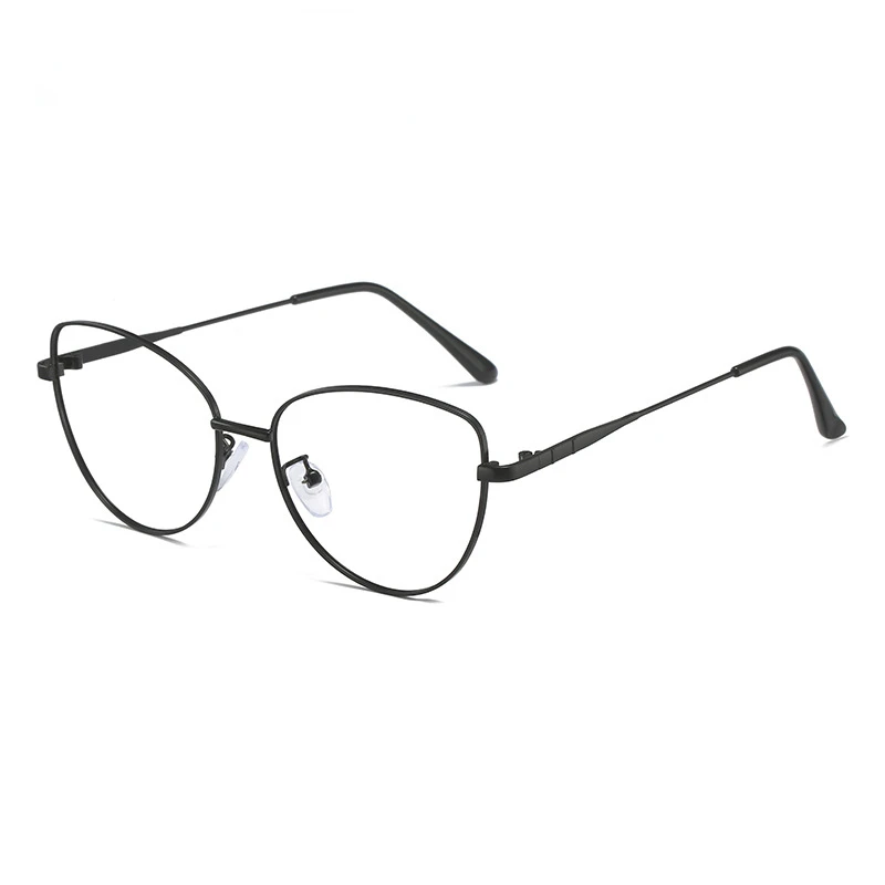 Photochrome Cat Eye-Brille, Retro-Metallrahmen, Anti-Blau-Brille, neutrale, ultraleichte Anti-Ermüdungsbrille, Computerbrille