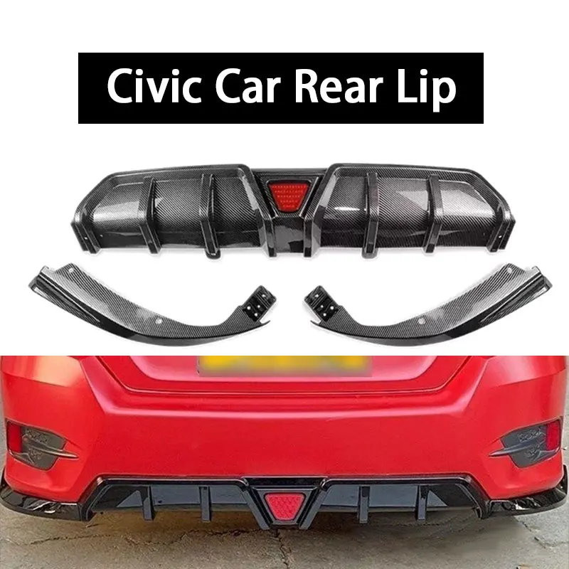 

Civic Triangle Lamp Rear Lips Fit For Ten Generations Civic Rear Turbulent Wake Wake With No Holes In The Vortex Domain