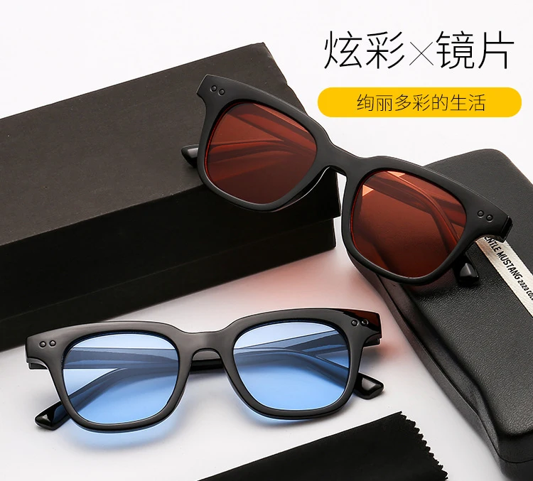 Neue Rechteckige Sonnenbrille für Damen und Herren Vintage Marken-Sonnenbrille Eckige Sonnenbrillen für Frauen und Männer – Detail 4