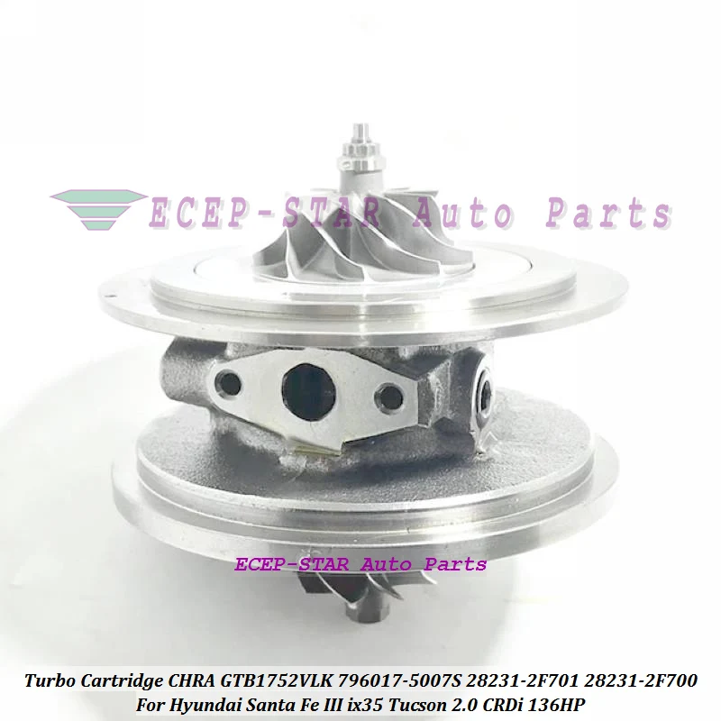 Turbo Cartridge CHRA GTB1752VLK 796017 796017-0007 28231-2F701 282312F701 For Hyundai Santa Fe III ix35 Tucson 2.0L CRDi 150HP