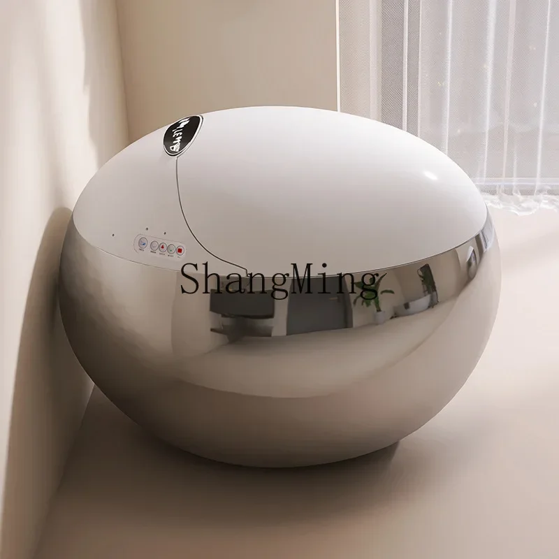 CL semi-silver egg-shaped smart toilet no water pressure limit flip siphon toilet