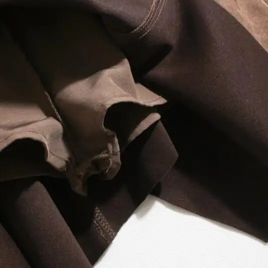 Saia de camurça retrô feminina outono e inverno nova menina cintura alta e fina versátil irregular uma palavra saia curta guarda-chuva