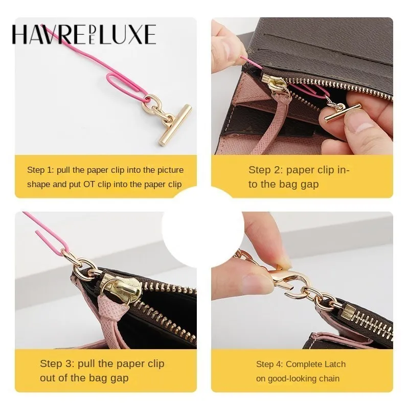 Diy modified underarm zipper wallet modified oblique cross chain bag modified OT Single buy of buckle accessories