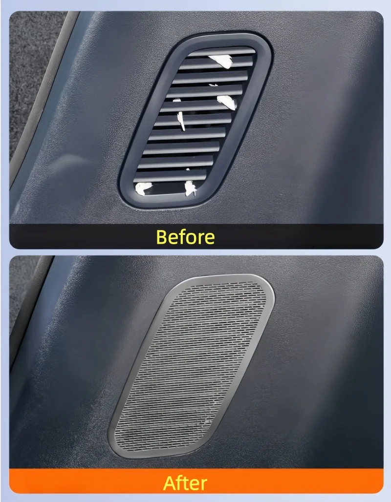Car Three Exhaust Air Outlet Anti Blocking Cover Fit for ZEEKR 9X‌ 2026 Modified Stainless Steel Air Outlet Decorative Cover