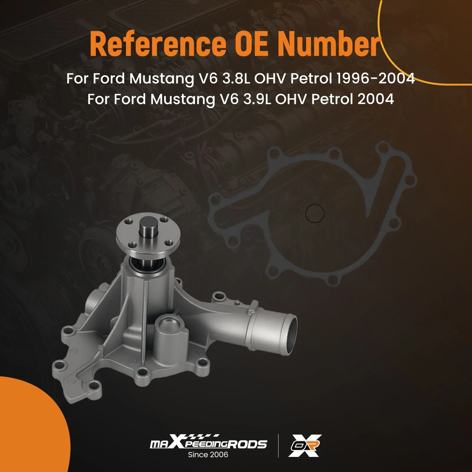 

Водяной насос охлаждения двигателя для Ford Thunderbird 3.8L 4U7Z8501B, алюминиевый корпус