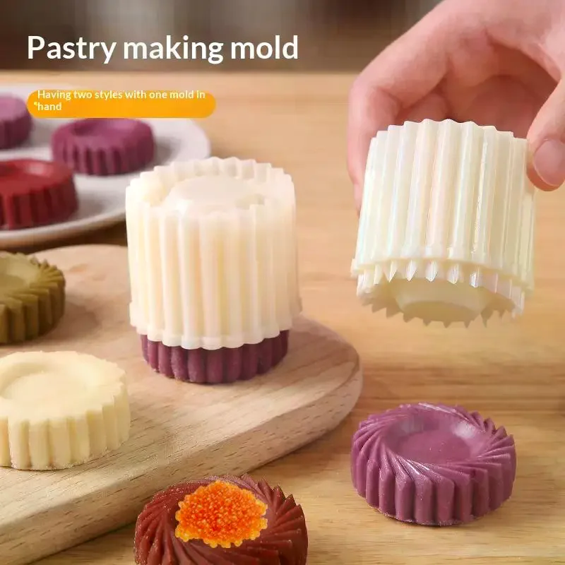 Detachable Pastry Mold Stamp Mooncake Mold Pastry Cake Decorating Tool Hand Pressure Home Diy Baking Mold
