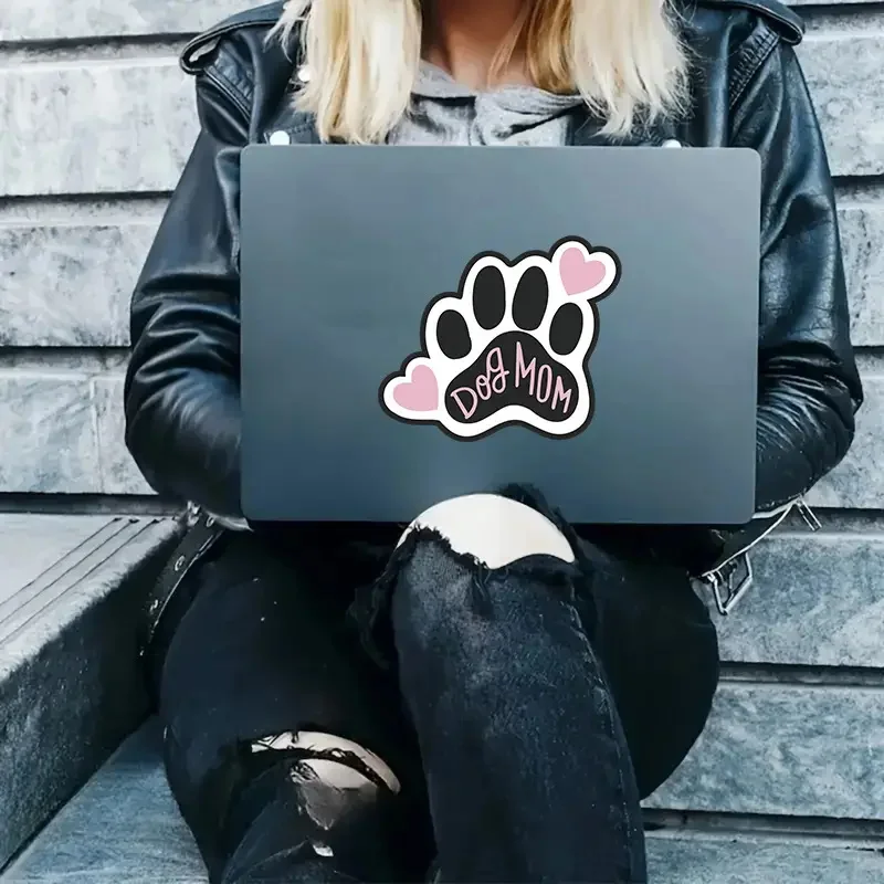 

Самоклеящаяся виниловая наклейка с принтом лапы собаки, мамы, используемая для окон автомобиля, бампера, ноутбуков, водонепроницаемых внешних автомобильных аксессуаров