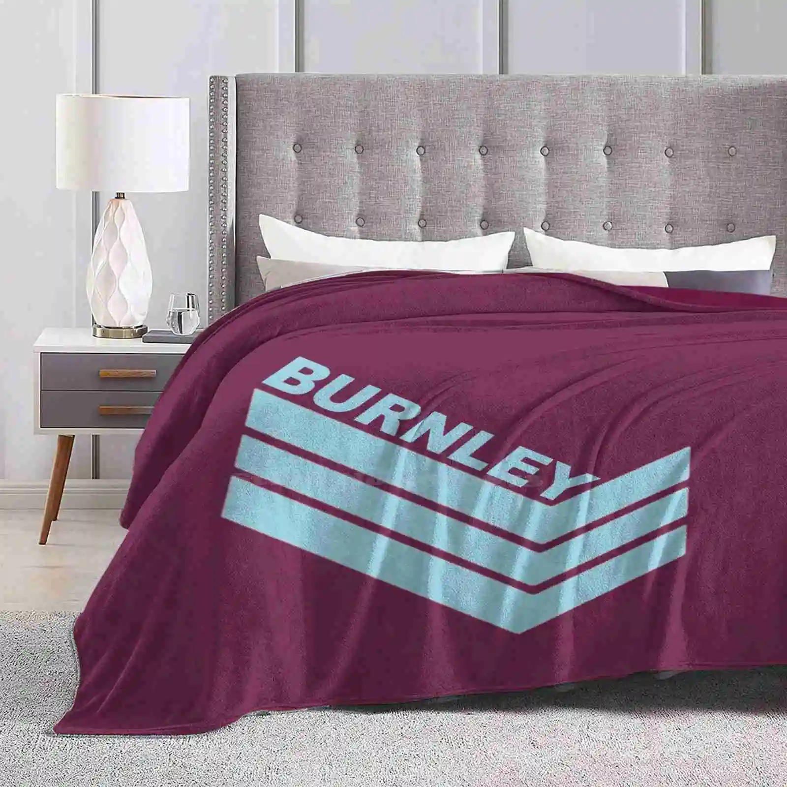 Burnley 80s Retro Trend Style Funny Fashion Soft Throw Blanket Burnley Fc Burnley Football Club Turf Moor Claret And Blue