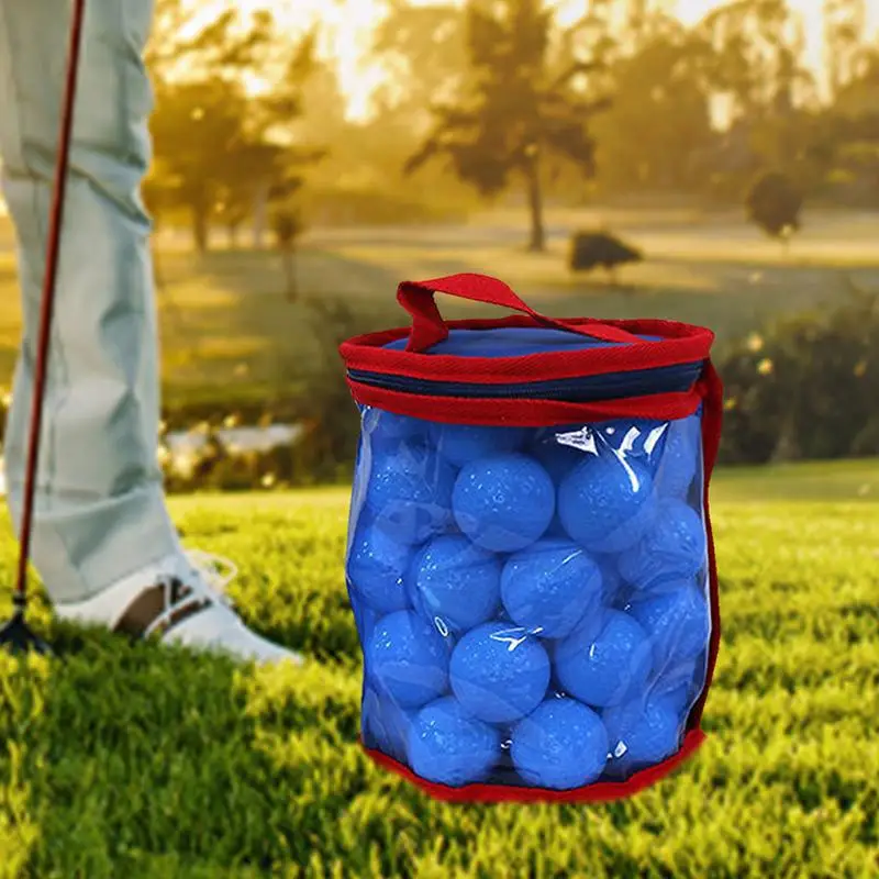 Golf Ball Pouch Portable Golf Storage Bag Washable Golf Ball Bag With Zipper Golf Ball Organizer Table Tennis Storage Bag