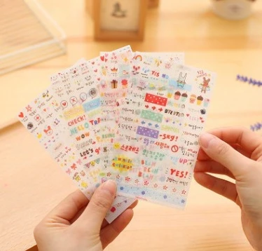 

6 листов/компл. ретро японский скрапбук журнал наклейка DIY Декор Kawaiii звездное сердце чехол для телефона наклейка для ноутбука милый мультяшный стикер