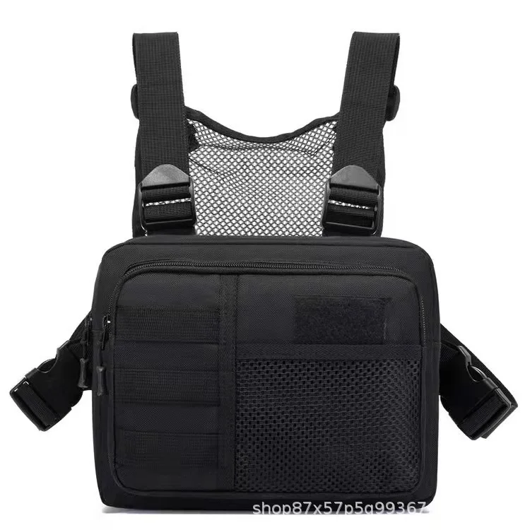 حقيبة ظهر تكتيكية متعددة الوظائف مصنوعة من قماش أكسفورد مقاومة للاهتراء، حقيبة ظهر مموهة على الصدر، حقيبة ظهر خارجية لتخفيف الوزن