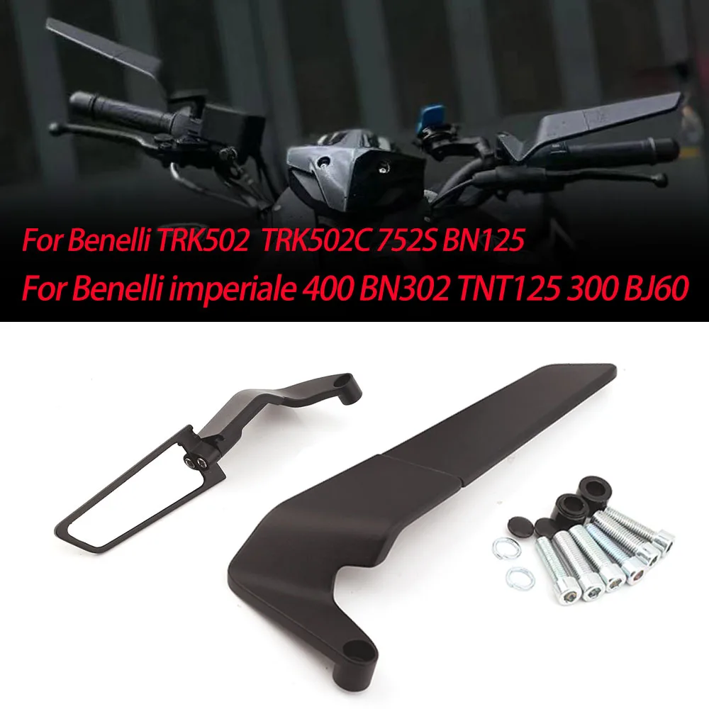 For Benelli Imperiale 400 Trk502 Trk 502C Bn302 Bn125 Tnt125 300 BJ60 CNC Motorcycle Mirrors Stealth Winglets Kits Accessories