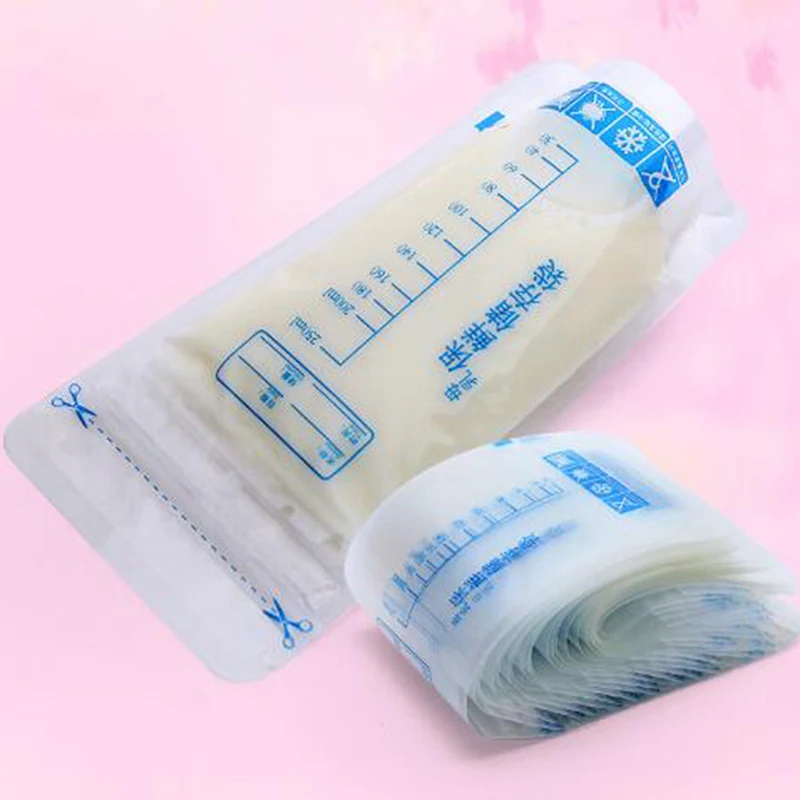 30Pcs 250ml Breast Milk Storage Containers Milk Freezer Bags Mother Maternal Baby Food Store BPA Free Safe Feed Preserve Bags