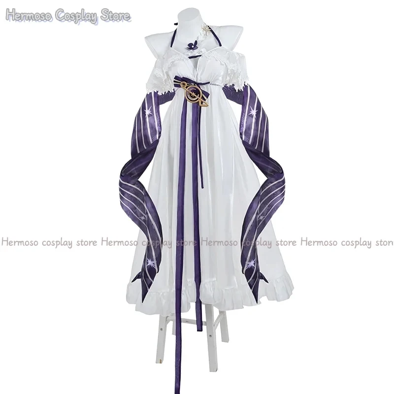 A;3\v,7'd/Game Honkai Star Rail Fanart Cosplay Costume Wig Headwear Robin Summer Swimsuit Halloween Party White 6'b\7.n;8/ view 5