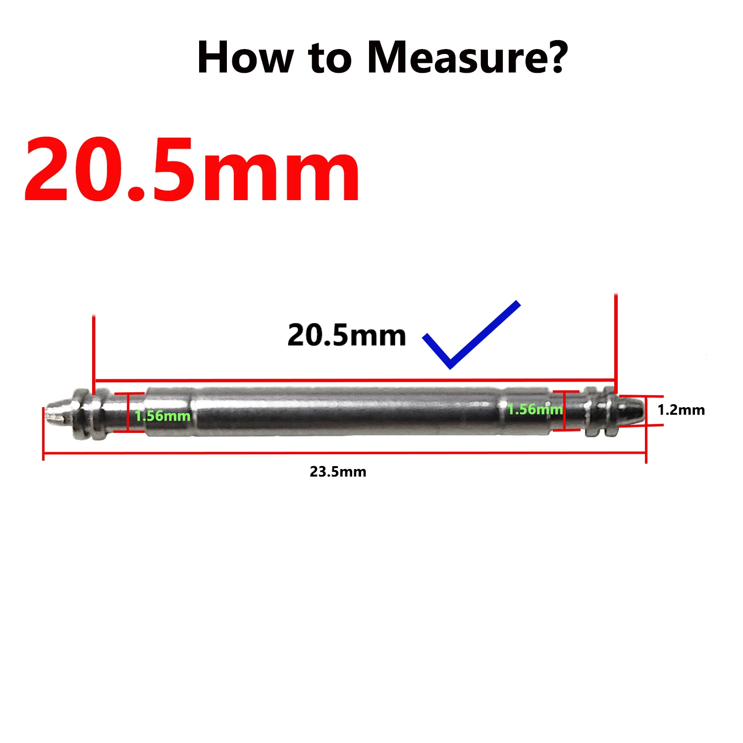 316L Stainless Steel Big Fat Spring Bar High Quality 1.5mm 1.8mm 2.0mm Diameter Thickness Durable Spring Shaft Lug 5pcs Pin