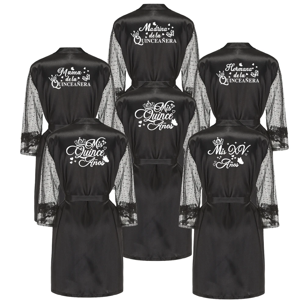 

Mis XV Años Robe Mama de la Quinceañera Robes Beautiful Birthday Party Bathrobes Women Elegant Party Wear Home Comfortable Robe
