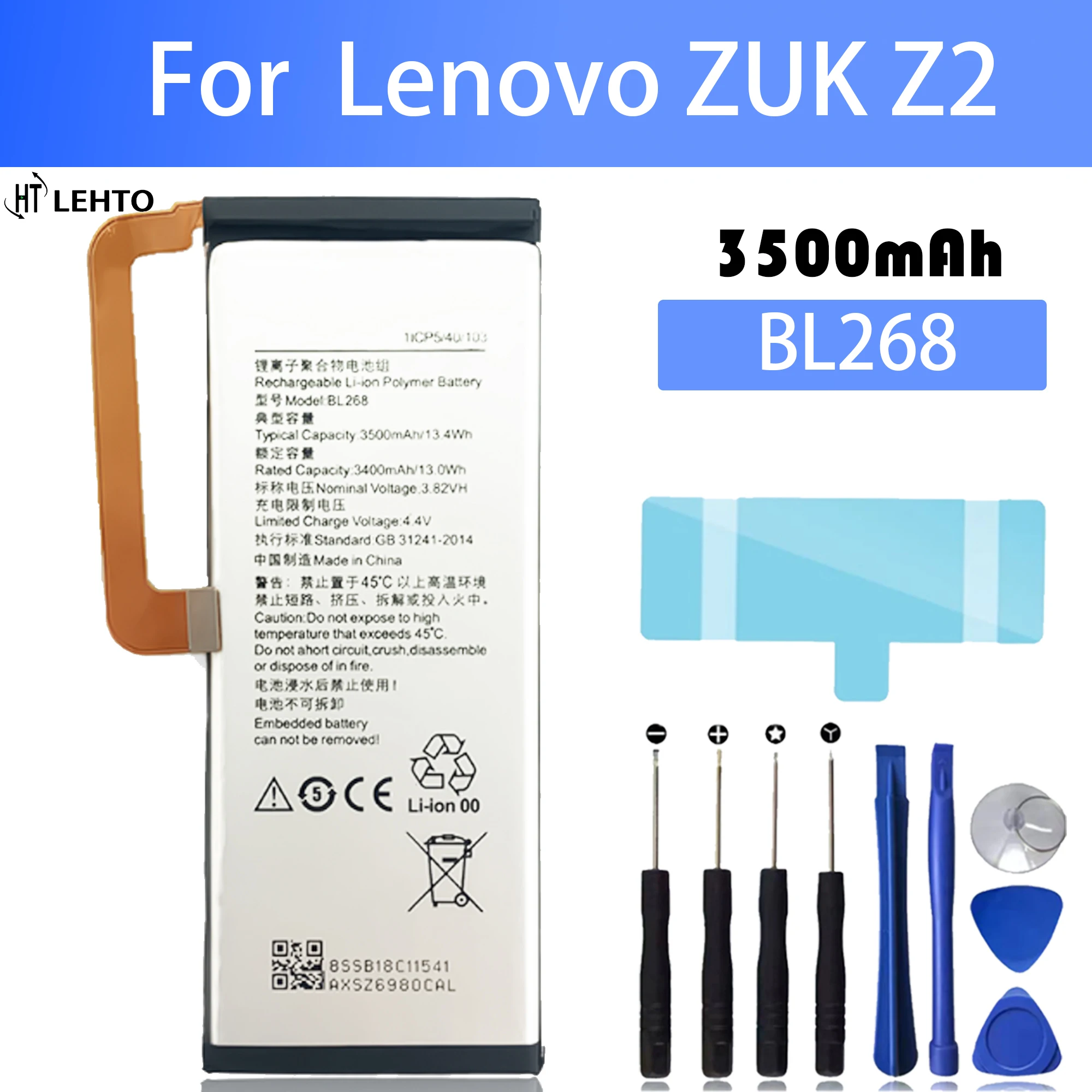 

BL268 Battery For Lenovo Lenovo ZUK Z2 ZUKZ2 Z2131 Repair Part Original Capacity Mobile Phone Batteries Bateria