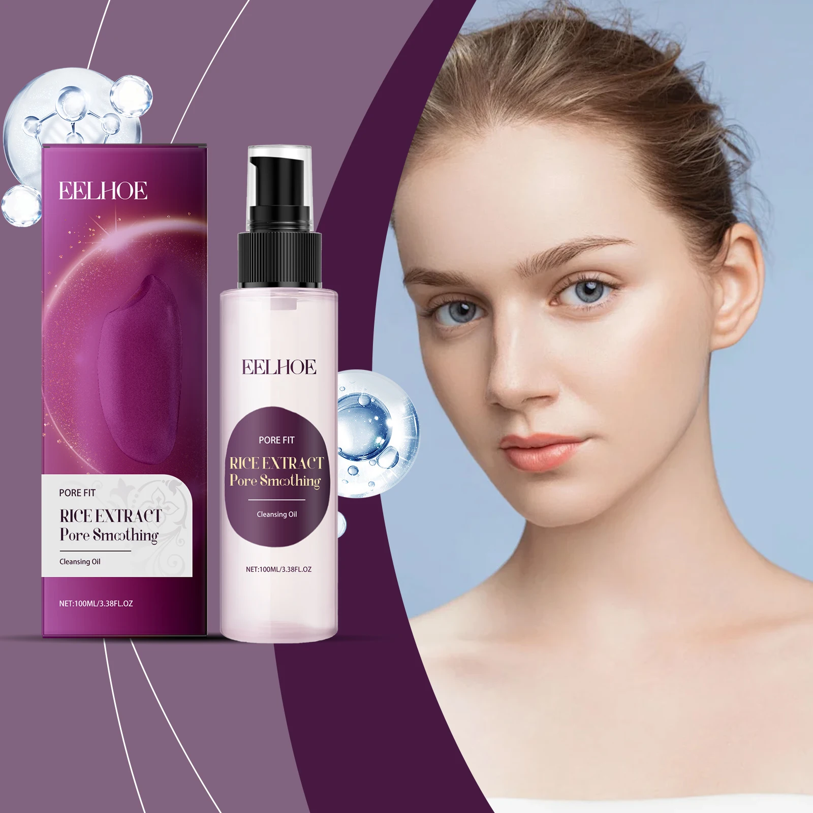 EELHOE Make-up-Entferner-Öl, sanft im Gesicht, Augen, Lippen, leicht zu emulgieren, erfrischend, sauber, nicht straffen, befeuchtet die Haut, bleibt weich