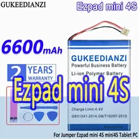 High Capacity Ezpad mini 4S( 5-wire plug ) 6600mAh For Jumper Ezpad mini 4S mini4S Tablet PC Laptop Battery