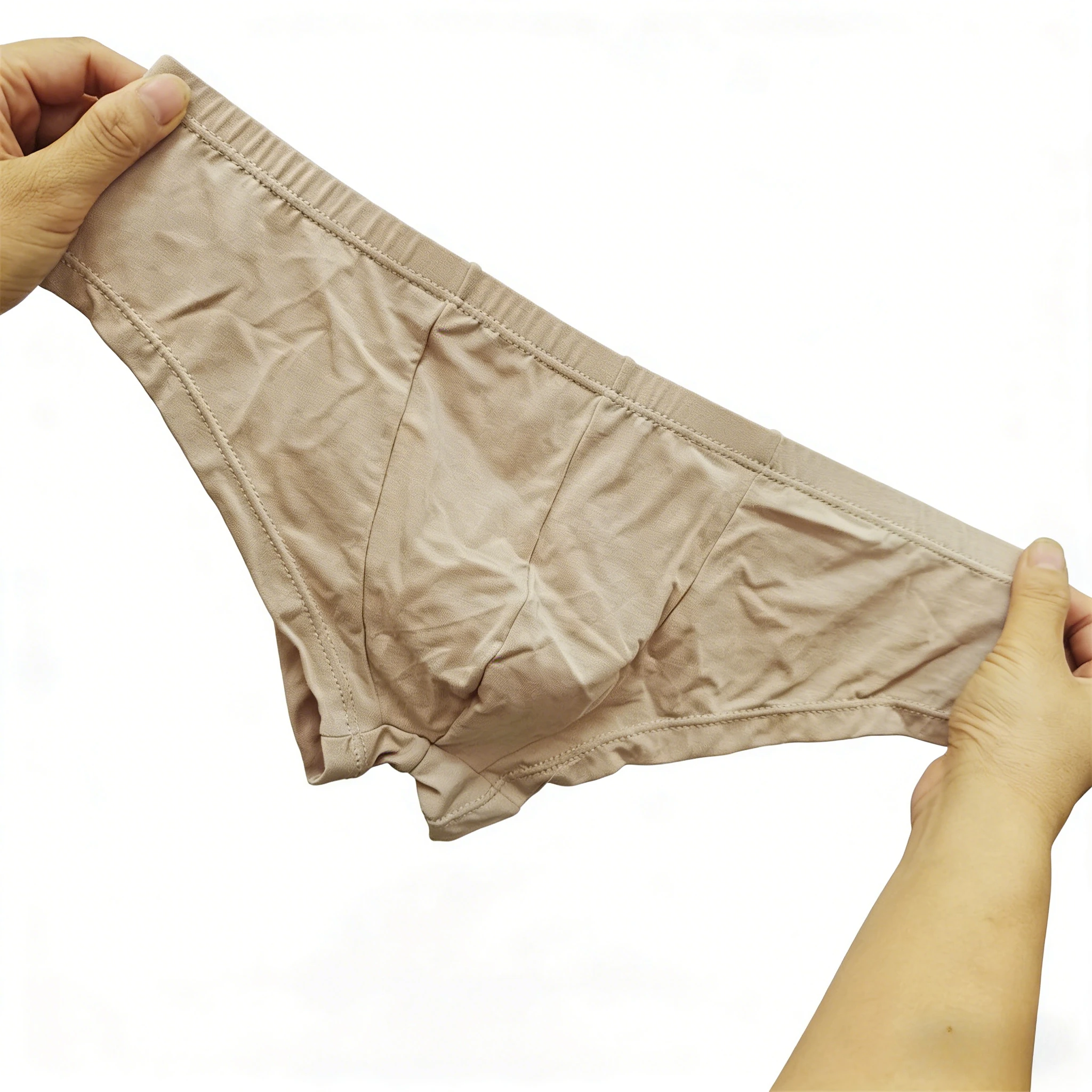 Modal Bulge Briefs for Men Sexy U Convex Pouch Underwear Thin Soft Breathable Cozy Underpant Low Waist Sports Panties Daily Wear