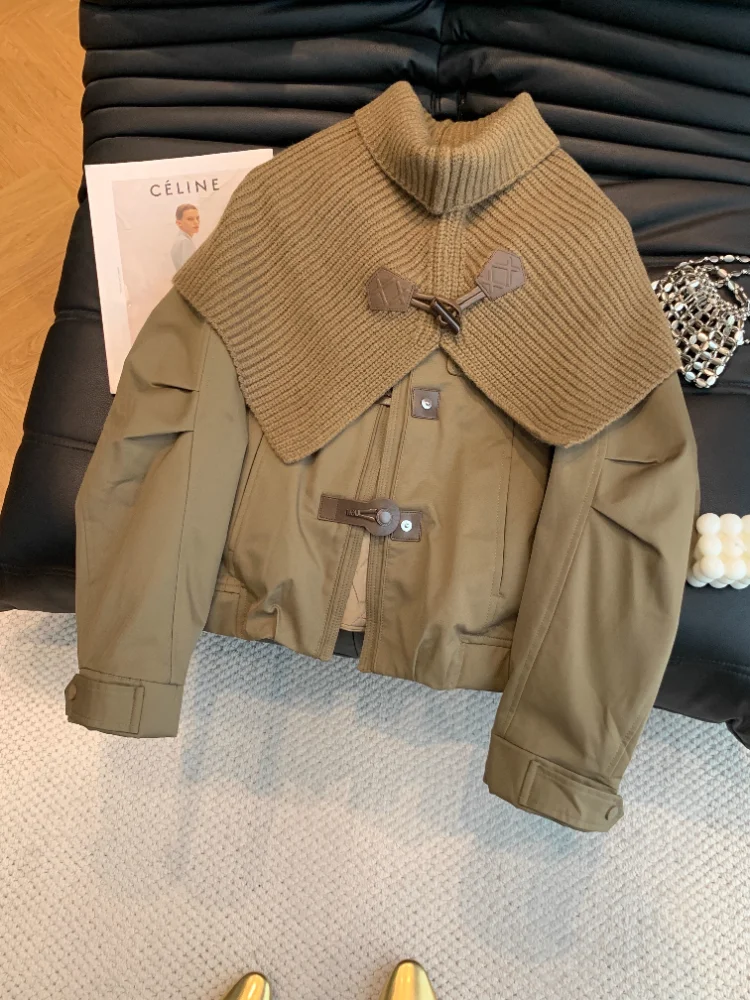 2025 가을 겨울 신상 슬림핏 니트 숄 여성용 면 자켓 루즈핏 다용도 슬림핏 출퇴근용