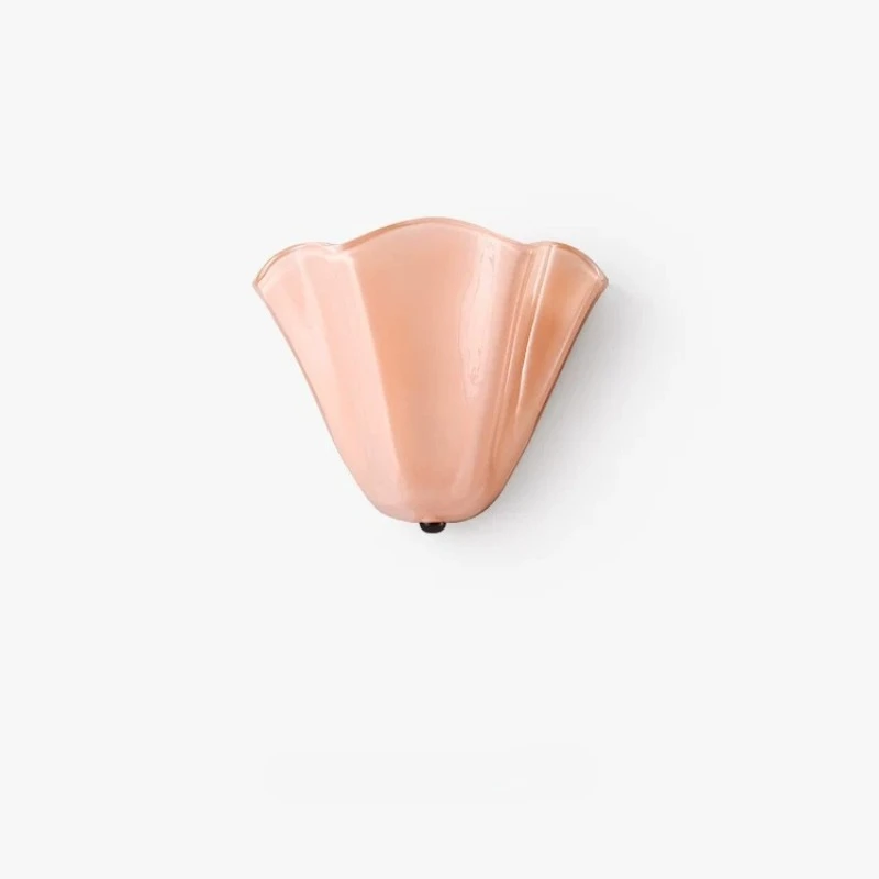 Brand New Colors Upgrade French Handmade Glass Petal Wall Lamp Parlor Background Atmosphere Hallway Bedroom Bedside Wall Lights