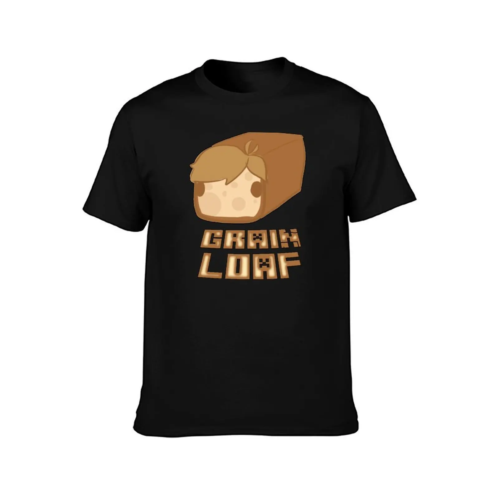 Grian Loaf T-Shirt, Summer Casual Cotton Tee, Oversized Streetwear Tops, Vintage Graphic Print, Loose Fit Short Sleeve