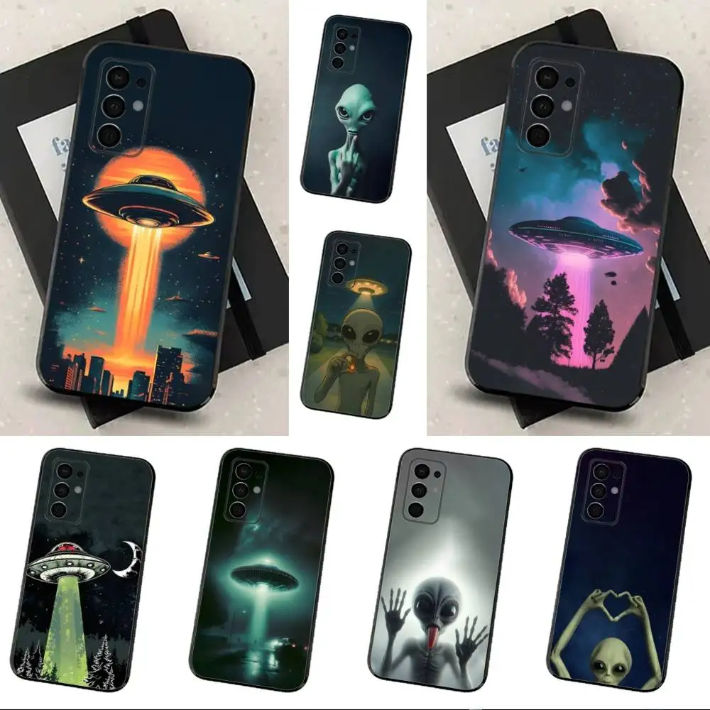 

Space UFO Alien Funny Thing Phone Case For Samsung Galaxy A91,A80,A73,A72 ,A71,A53A52,A32 ,A31A22,A21s,A20,Black Cover