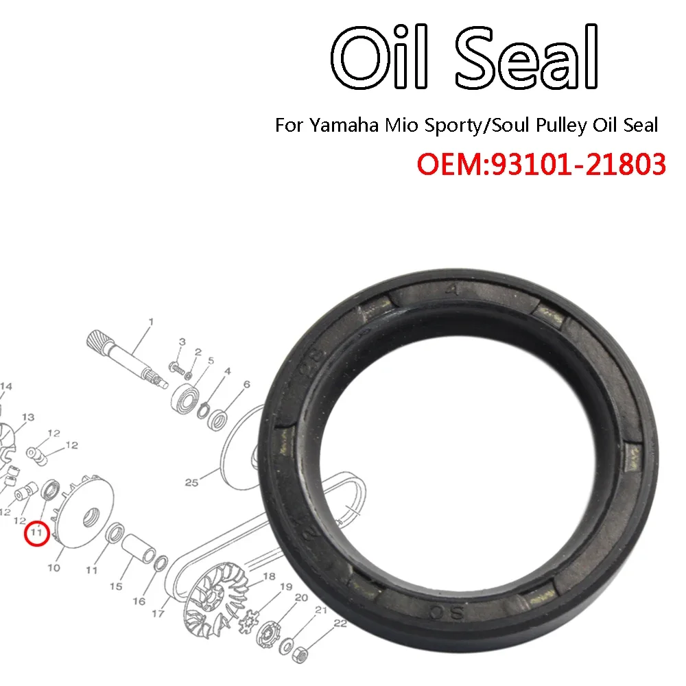 Pulley Oil Seal For Yamaha Mio Sporty Soul Pulley Al115C Mio Oil Seal Drive Face 93101-21803