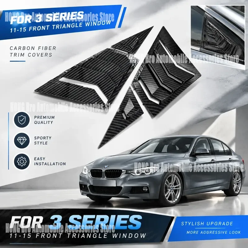 For Honda Civic 2011-2015 Front Triangle Window Louvers Carbon Fiber Style Decorative Trim Accessories Auto Exterior Styling