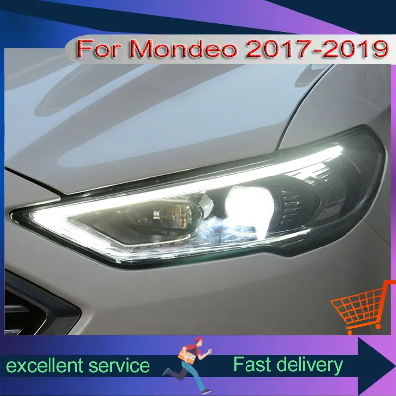 

Headlights For Ford New Mondeo 2017-2019 Upgrade Refit Front Lamp LED DRL Streamer Turn Signal Lens Xenon Lights Car Accessories