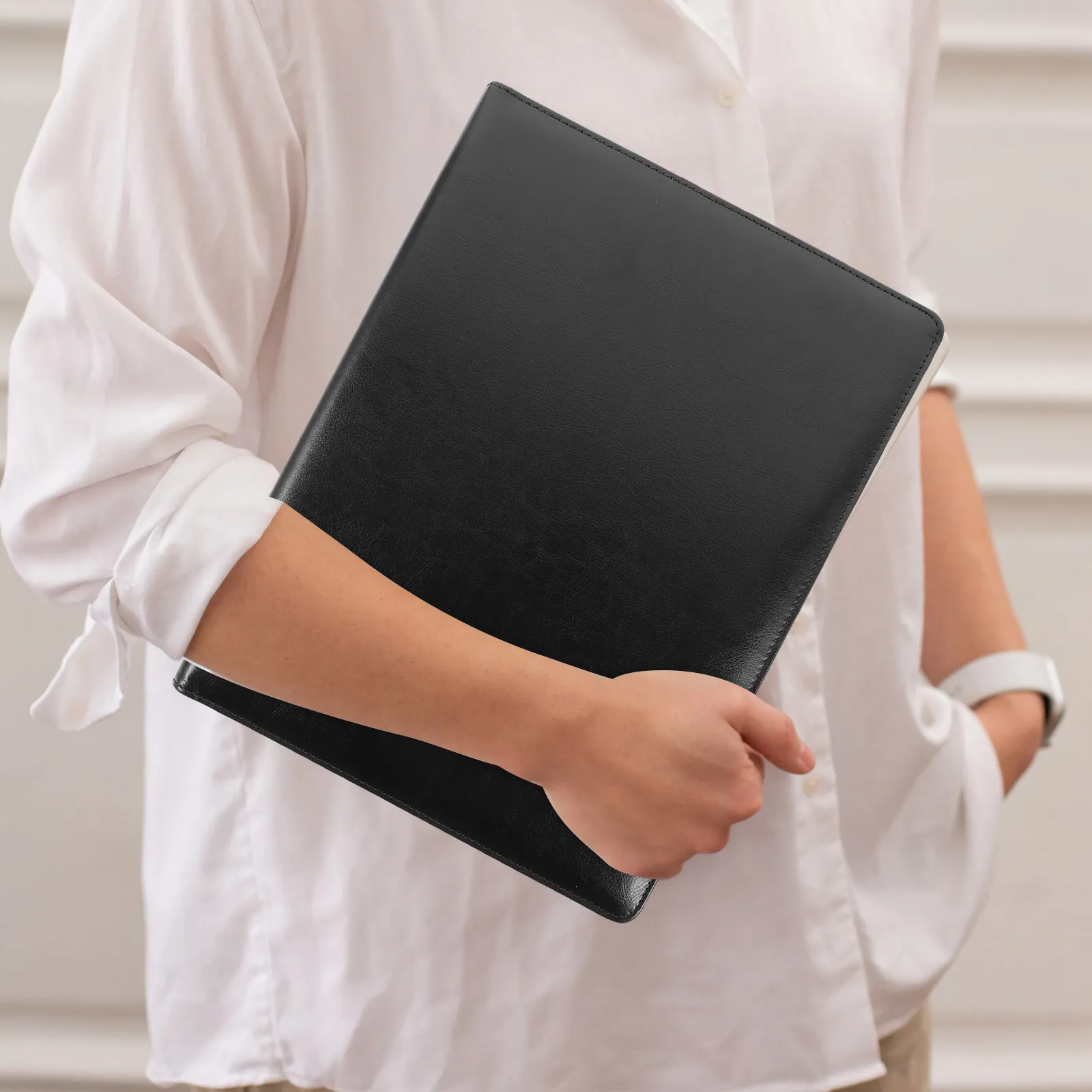 

1Set PU Portfolio Folder for Documents Business Resume Organizer Interview Conference Office Supply Business Folder