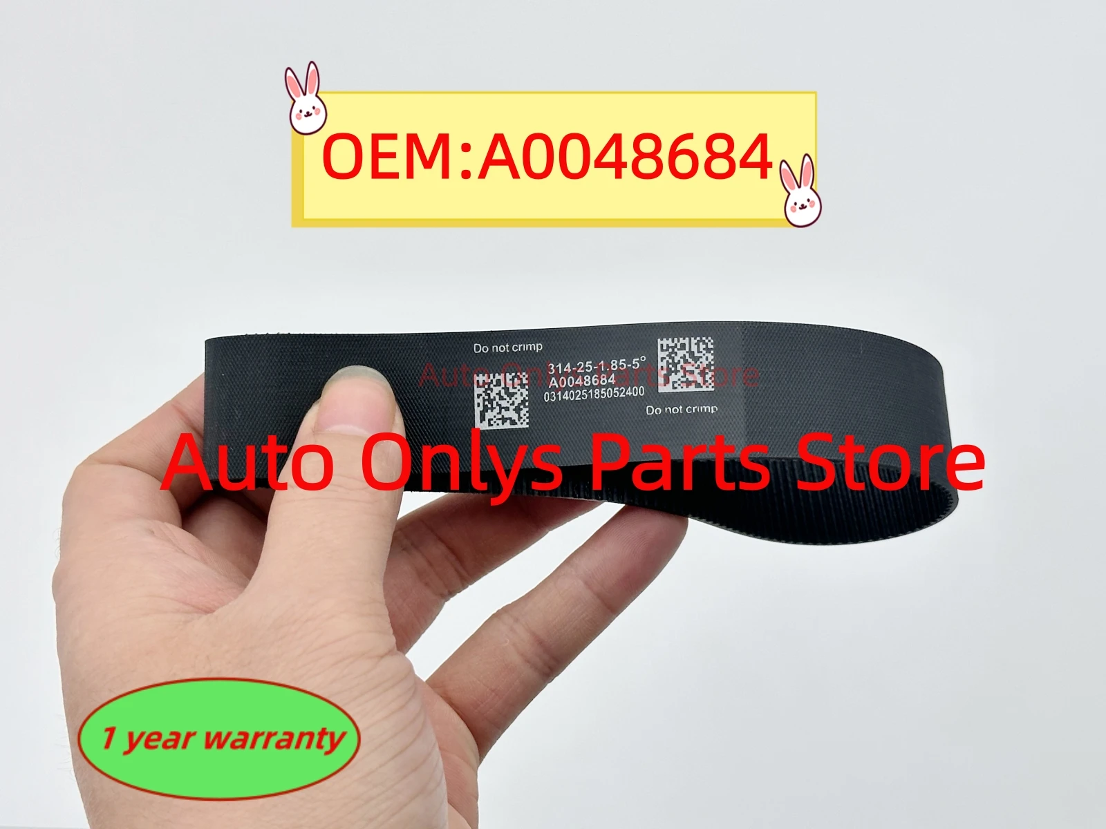 

1pc A0048684 New High Quality and Pinion Gear Belt Electric Steering Belt For Chevrolet Cruze 2017- 314-25-1.85-5°