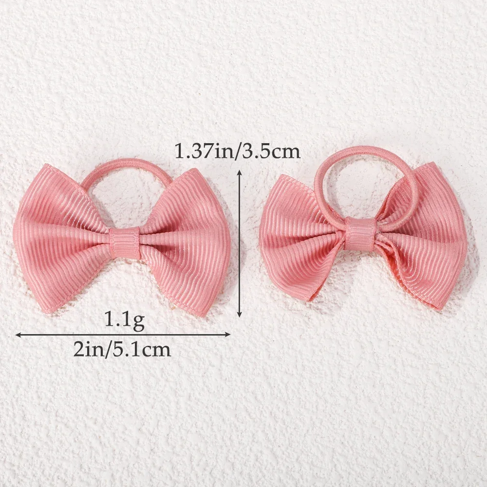 10 pçs arcos elásticos hairbands náilon rabo de cavalo titular corda para meninas do bebê adorável borracha de gorgorão faixas de cabelo crianças acessórios para o cabelo