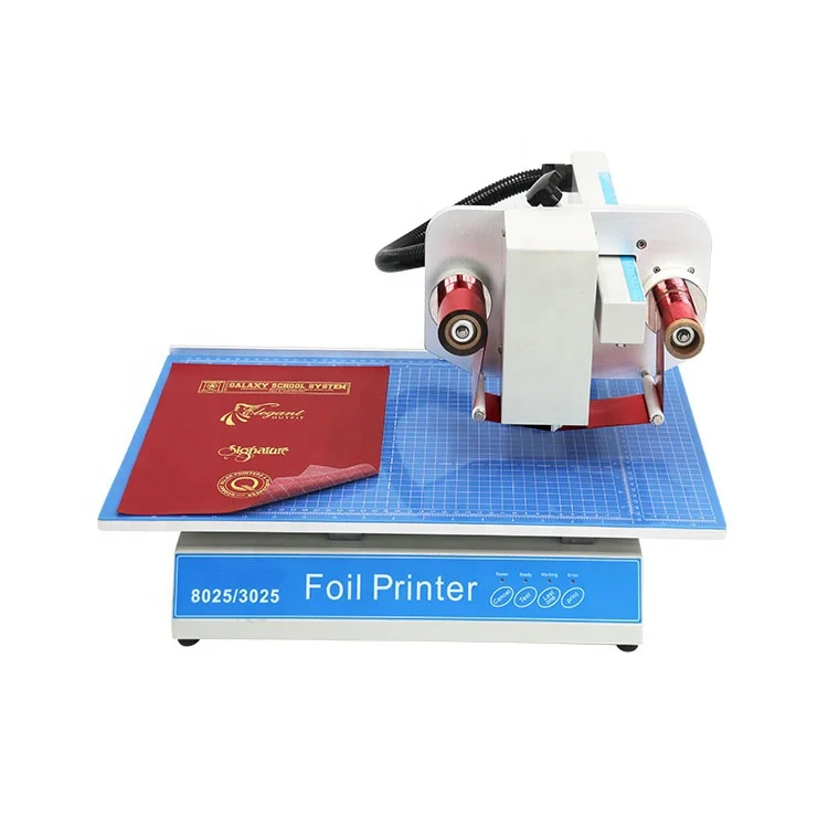 8025 flatbed aluminum digital gold foil printer machine for Notebooks   cards