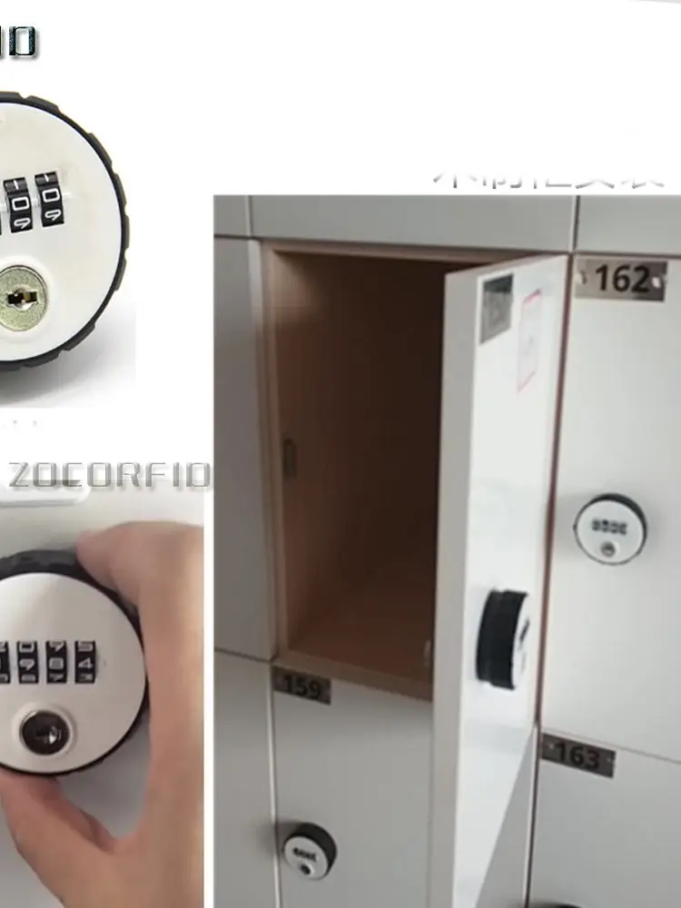 Anti-Roubo Gaveta Bloqueio com Chave, Gabinete Cam Lock, 4 Digital Rodada Cadeado Combinação,