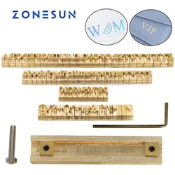 ZONESUN T slot Symbol Leather  Letter Set Craving Tool Branding Iron Machine Mould Die Cut Stamping Mold