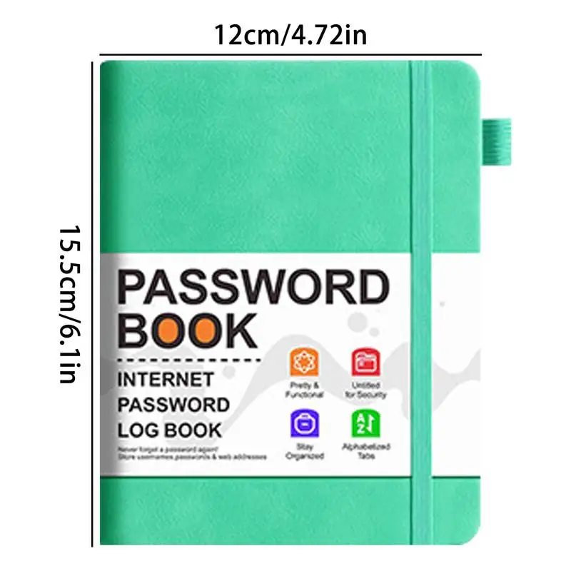 كتاب تسجيل كلمة المرور، موقع Keeper، كتاب آمن بكلمة مرور مع علامات تبويب أبجدية، دفتر ملاحظات لسجل عنوان الجيب لتفاصيل الحساب