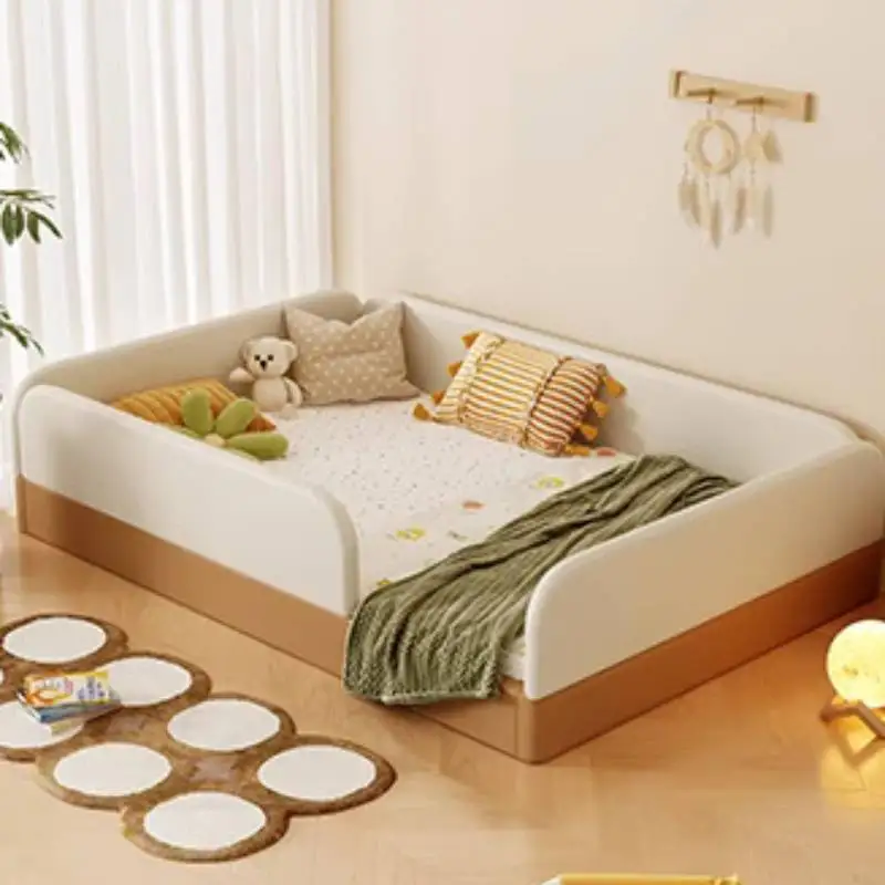 سرير أطفال عادي فاخر خشبي قابل للتوسيع تصميم فردي بسيط سرير أطفال على طراز الأميرة مخصص Lettino Per Bambini أثاث منزلي #1