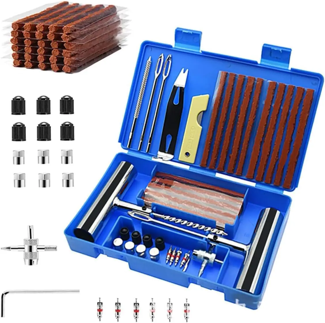 

Tire Repair Kit 59pcs Heavy Duty Tire Plug Set, Tire Repair Kit,Heavy Duty Tire Plug Kit