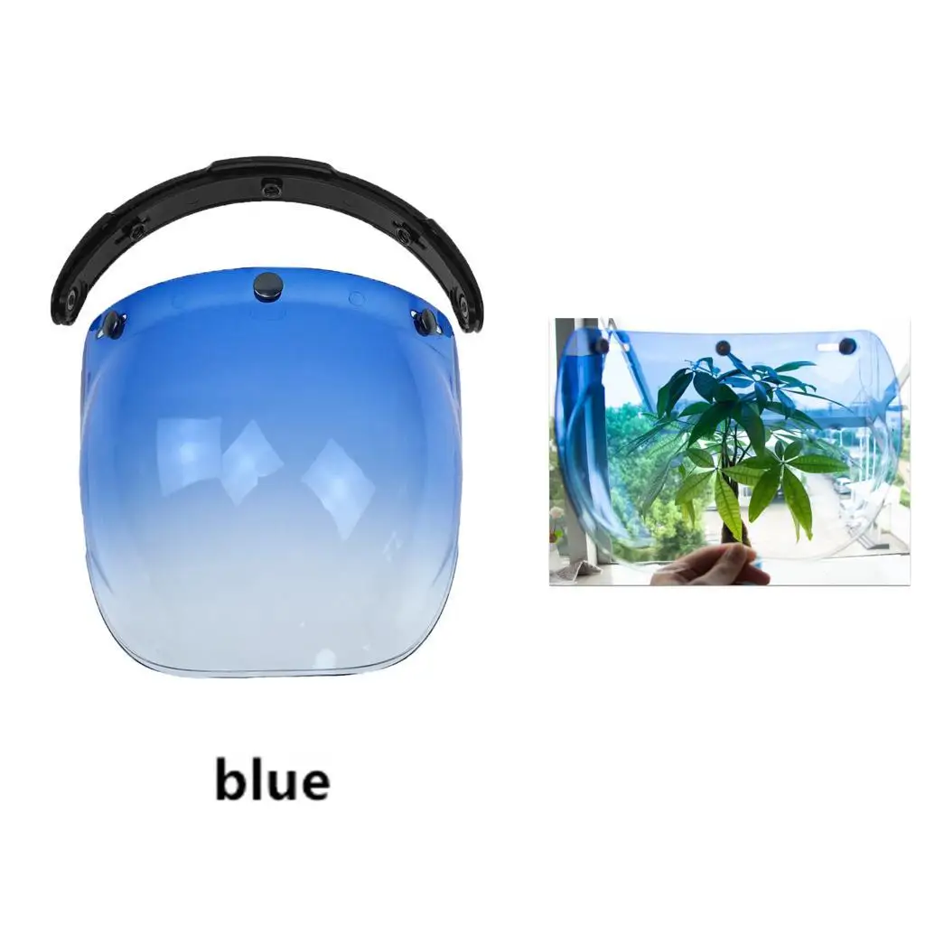 Motorcycle Helmet Bubble Mirror UV400 Windproof Visor Flip Up Face Shield for Biker Helmets