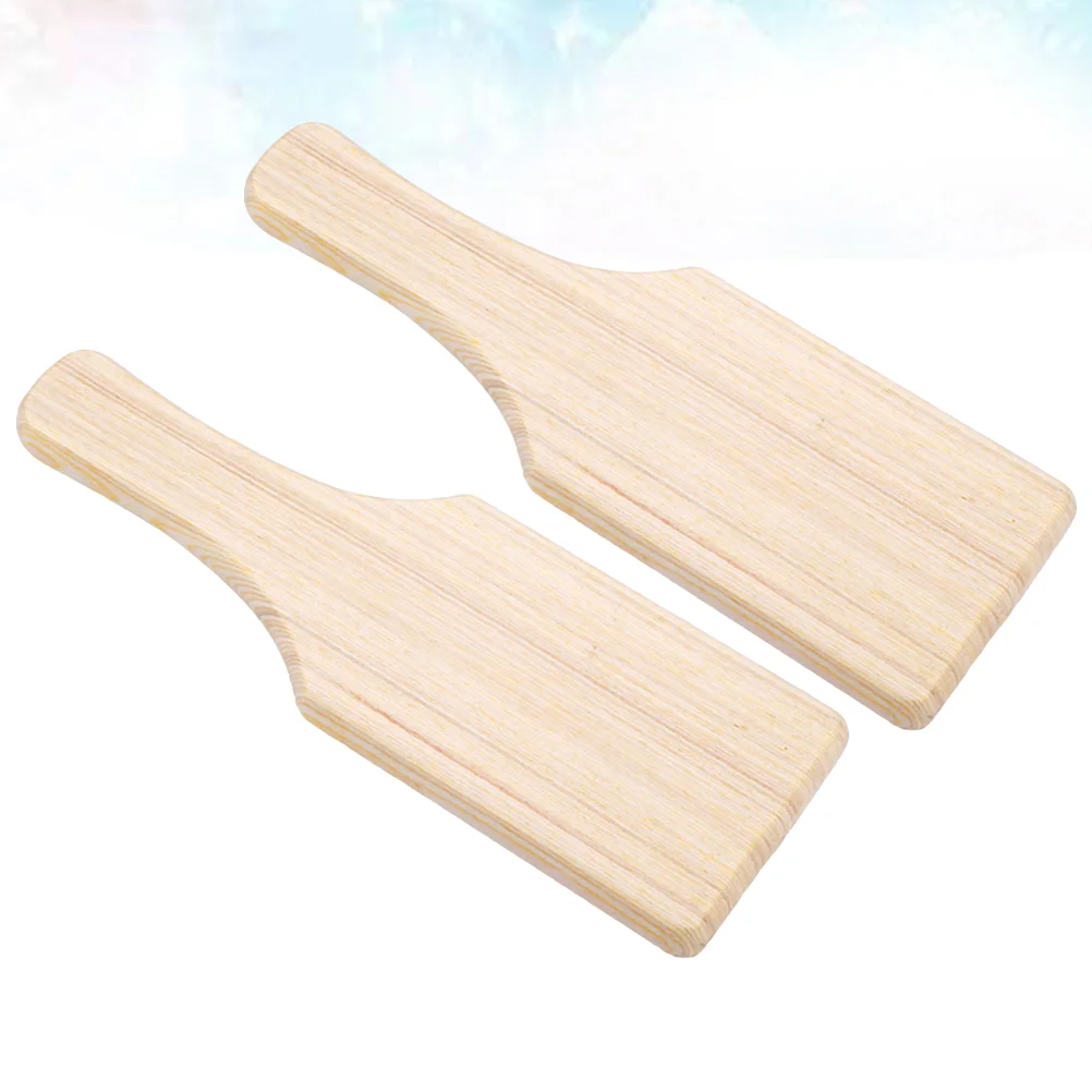 2 PCS Wooden Clapper Clay Sculpture Tools Tower Masonry Pottery Board Kit Painting DIY Handmade Supplies Modeling Statue