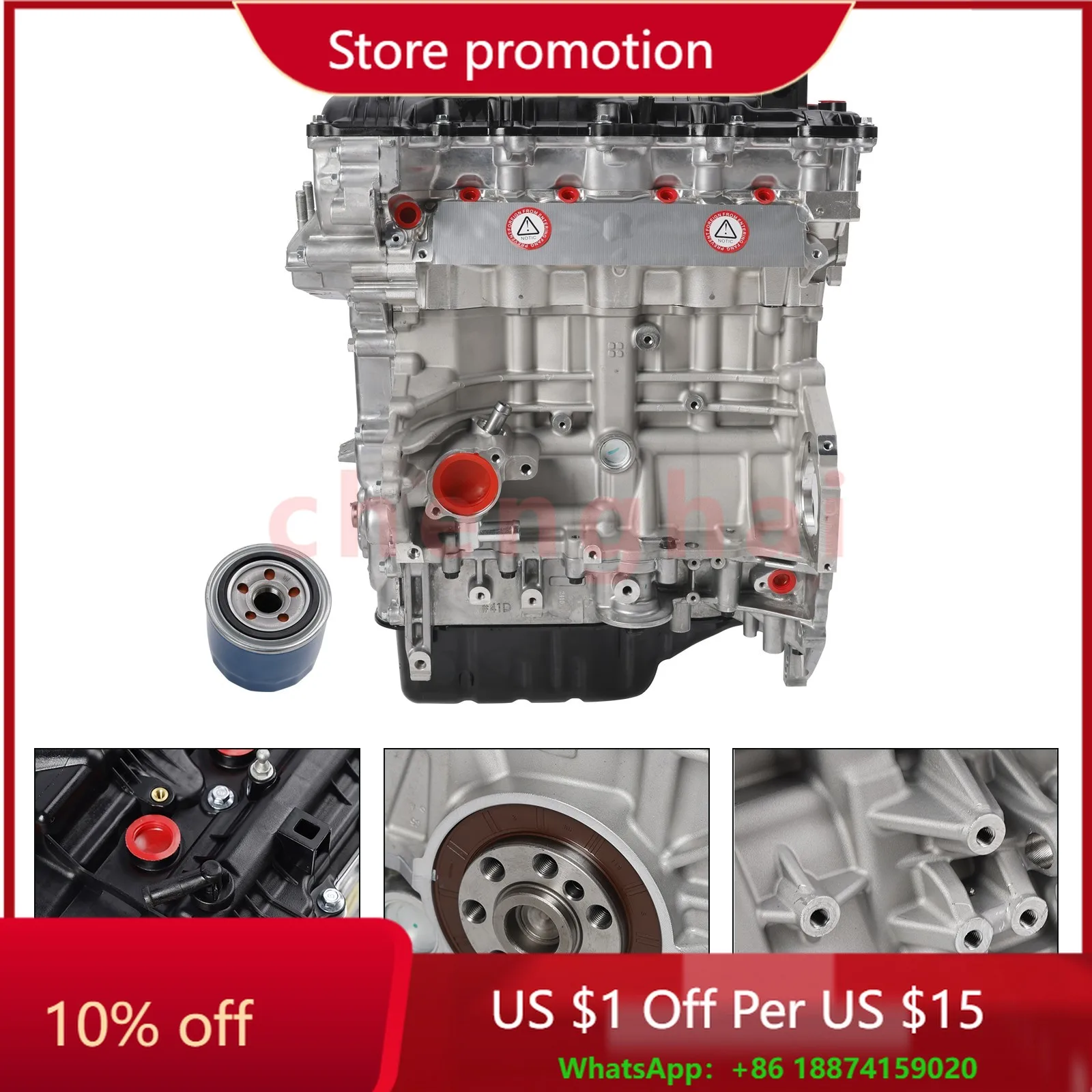 

G4NA 2.0L Новый блок двигателя подходит для Hyundai Sonata Tucson Kia Forte Soul Sportage