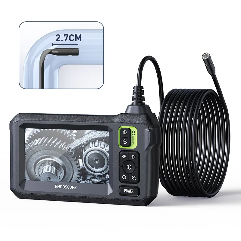 C30-M Industrial Endoscope Camera 1080P HD 10M  20M and 30 Meters Hard Cable IP67 Waterproof 8mm Single Lens for Pipeline Check