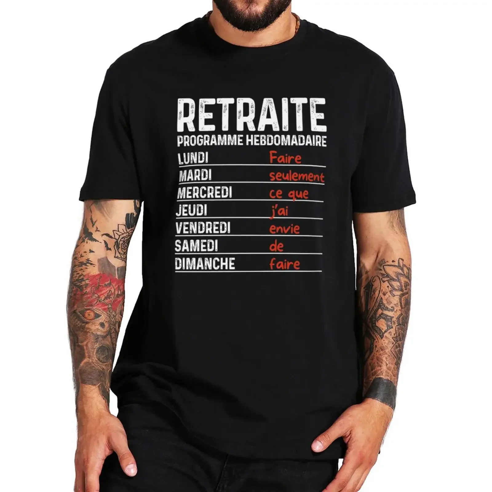 Retirement 2024 T Shirt Retro French Humor Retired Dad Gift Tee Tops EU Size 100% Cotton Soft Unisex O-neck T-shirt