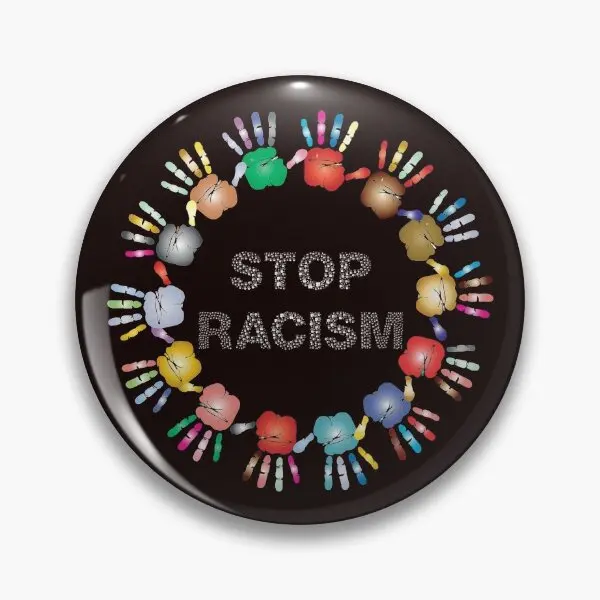 Stop Racism  Soft Button Pin Decor Lover Hat Gift Fashion Clothes Collar Cartoon Cute Women Brooch Creative Badge Jewelry