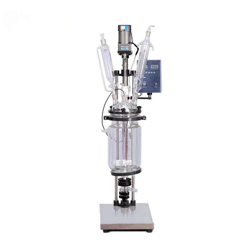 

Laboratory Use Pilot Plant Jacketed Glass Reactor 5L
