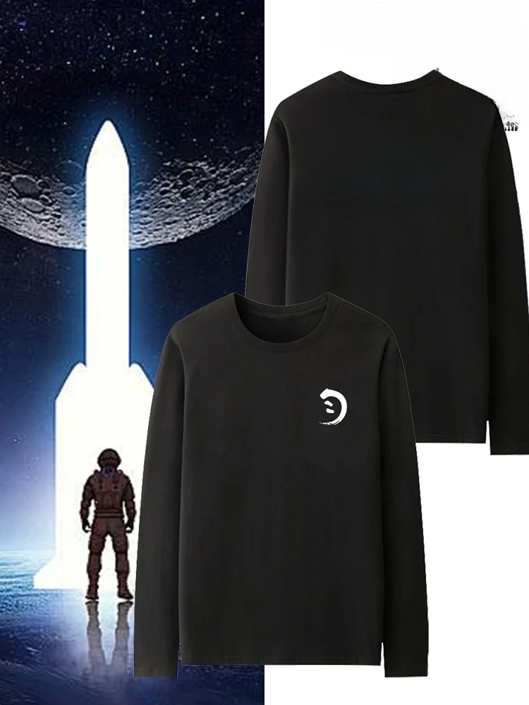 

Мужская футболка свободного кроя с длинным рукавом для инженеров-космонавтов, базовый слой для работы, осенний сезон, дышащий хлопок