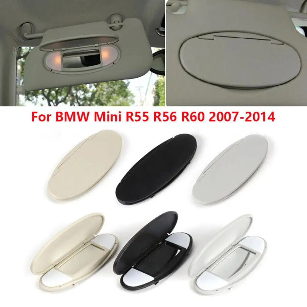 Car Roof Sunvisor Sun Visor For BMW Mini Cooper R55 R56 R60 2007-2014 Makeup Mirror Glass Cover Light Lamp Cap Lid T1C2